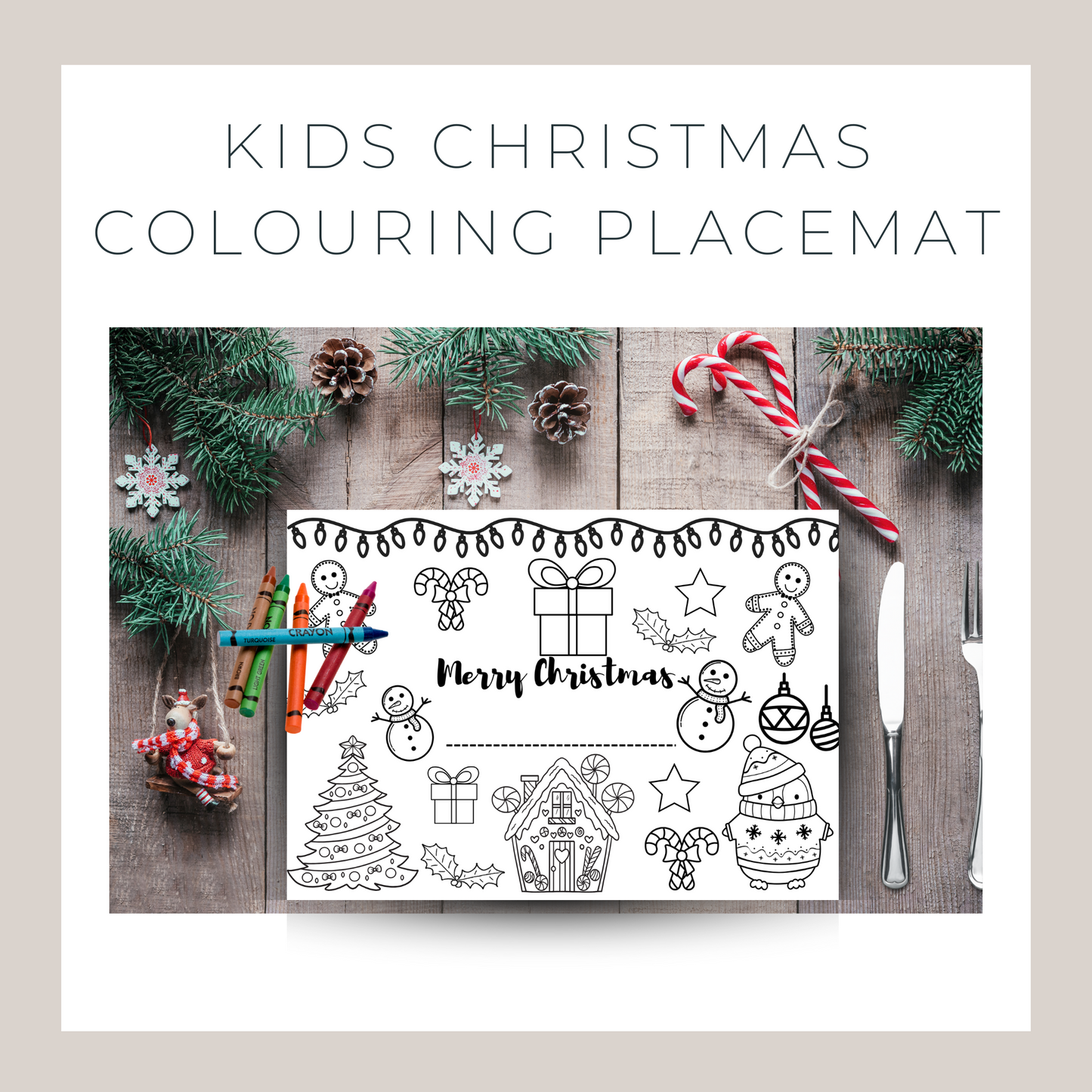 Christmas Colouring Place Mat