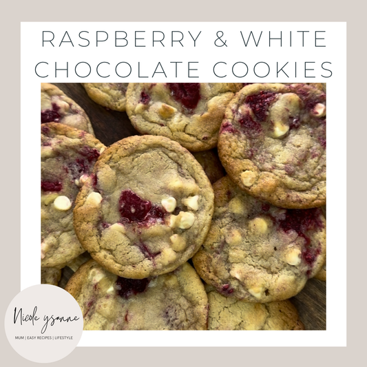 Raspberry & White Chocolate Cookies