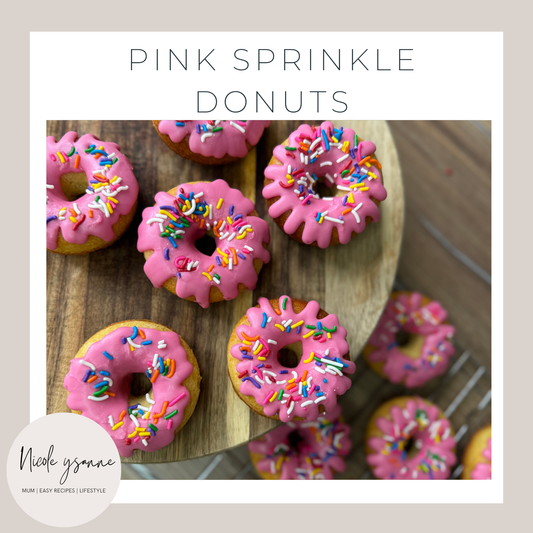 Pink Sprinkle Baked Donuts Recipe