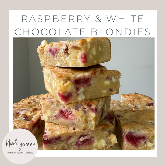 Raspberry & White Chocolate Blondie Recipe