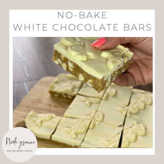 No-Bake White Chocolate Biscuit Bar Recipe